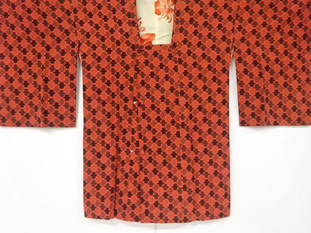 JAPANESE KIMONO / VINTAGE MICHIYUKI COAT / SILK / ABSTRACT